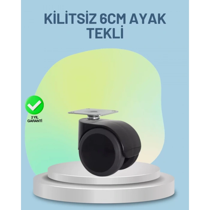 VipMarketim Mobilya Tekerleği 6 cm Kilitsiz Tekli Satış