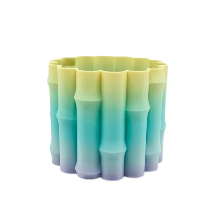 VipMarketim Modern Dekoratif Vazo Yeşil Geçişli Şık Tasarım Masa Üstü Kullanım