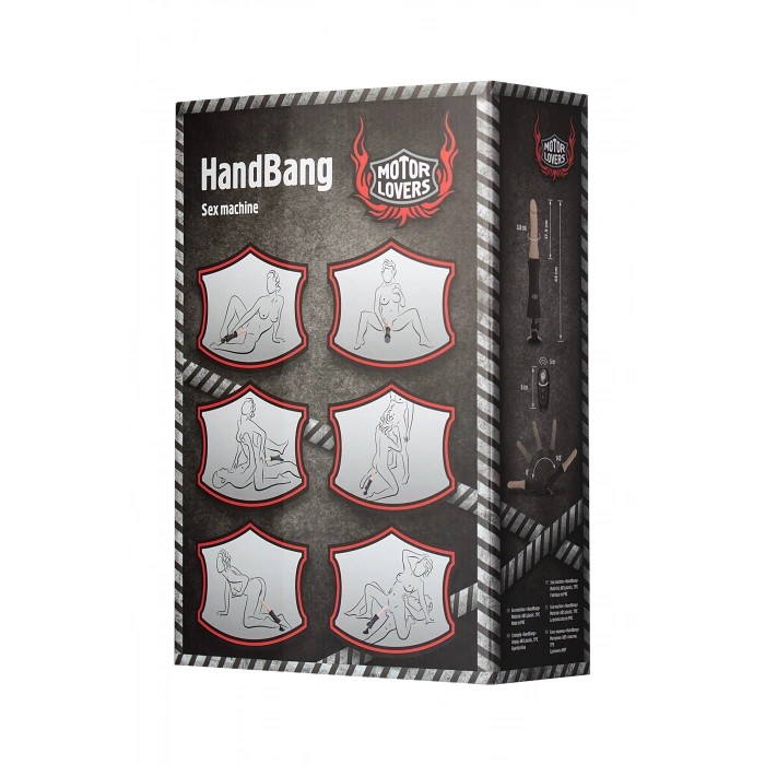 VipMarketim Motorlovers Seks Makinesi Handbang, Abs, Siyah, 44 Cm