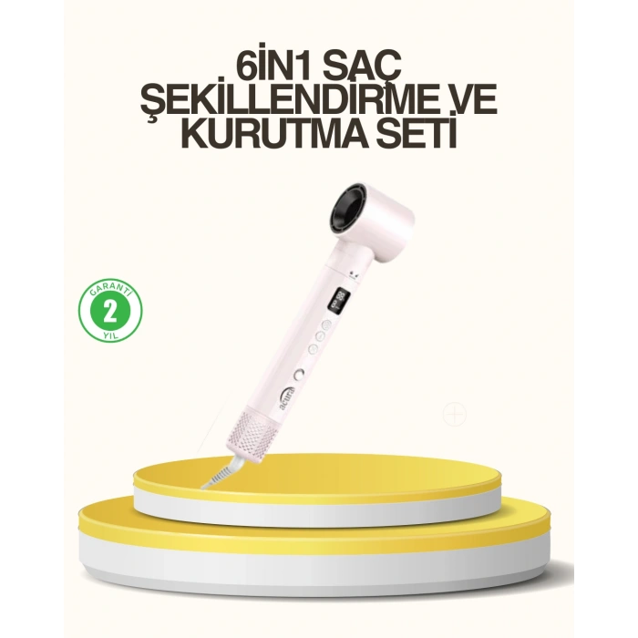 VipMarketim Motorlu LCD Ekranlı Saç Şekillendirme Seti