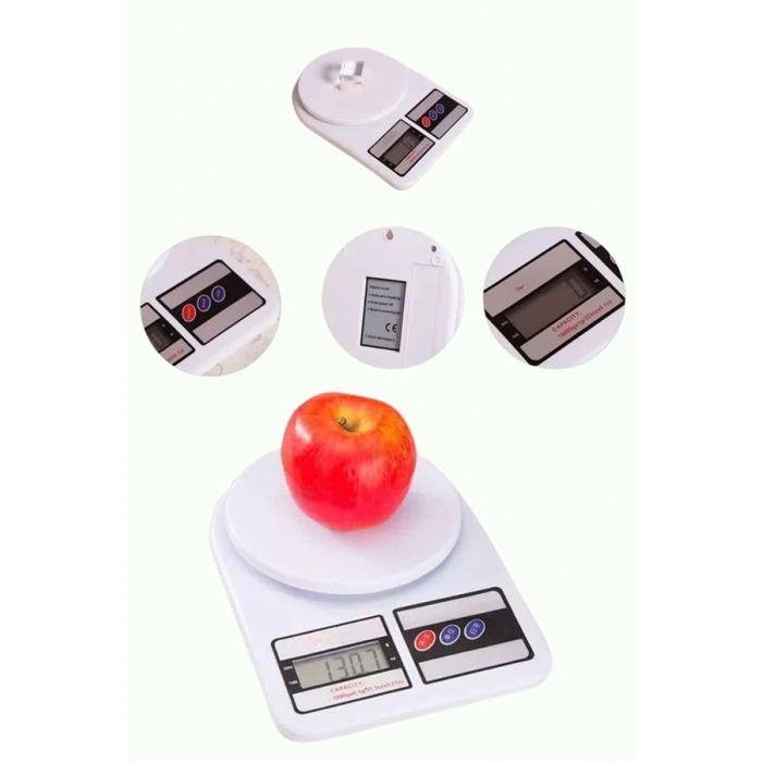 VipMarketim Mutfak Tartısı Dijital Göstergeli Hassas Tartı 10 Kg Kapasiteli
