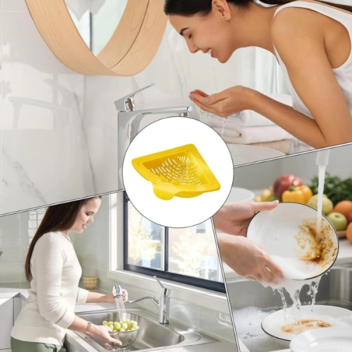 VipMarketim Mutfak ve Banyo Üçgen Lavabo Süzgeci