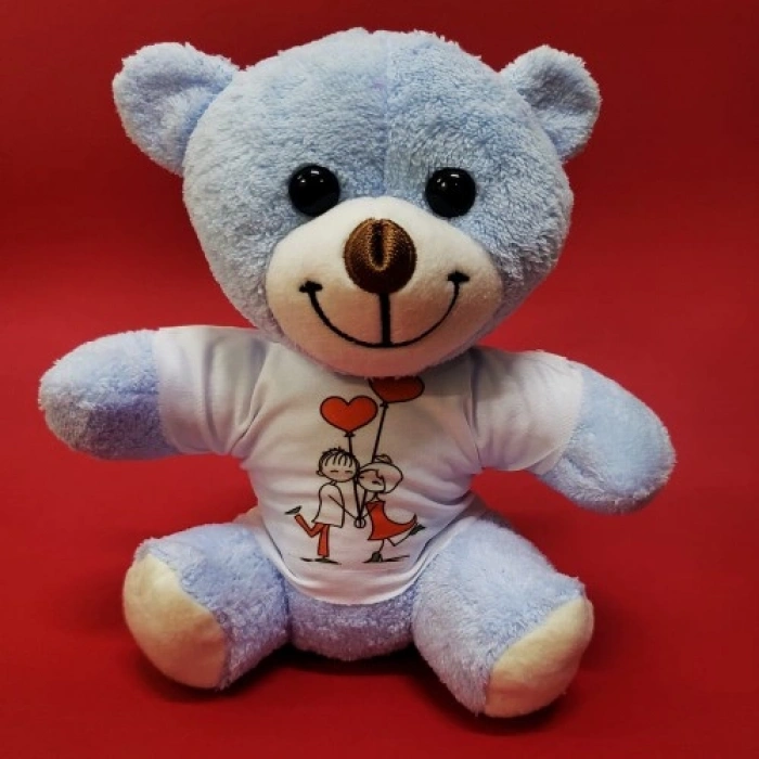 VipMarketim Mutlu Sevgililer Temalı Tişörtlü Ayıcık