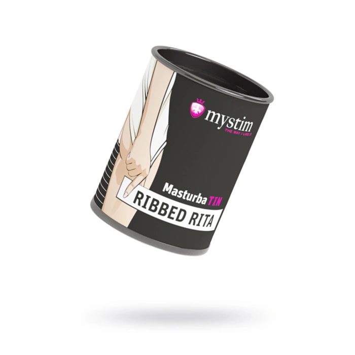 VipMarketim Mystim Masturbatin Ribbed Ritay Masturbatör, Tpe, Beyaz, 4,5 Cm