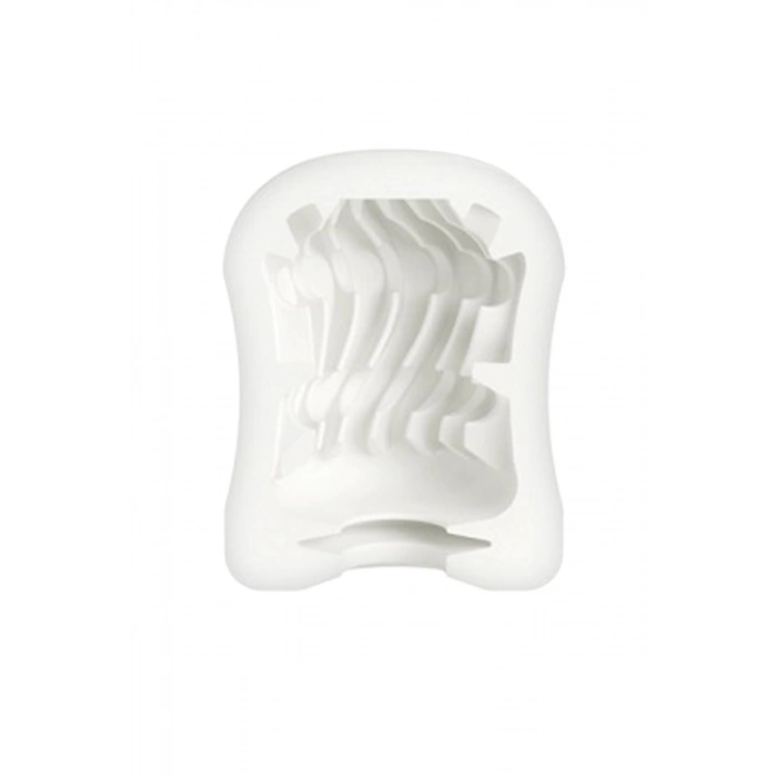 VipMarketim Mystim Masturbatin Swirl Gir Masturbatör, TPE, beyaz, 4,5 cm