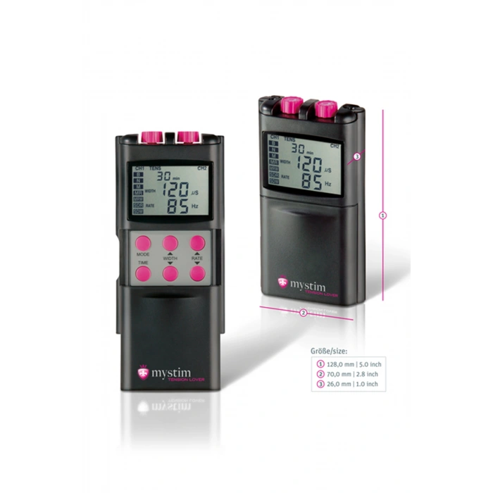 VipMarketim Mystim Tension Lover Digital Dürtü Elektrotlar, 7 Program, siyah