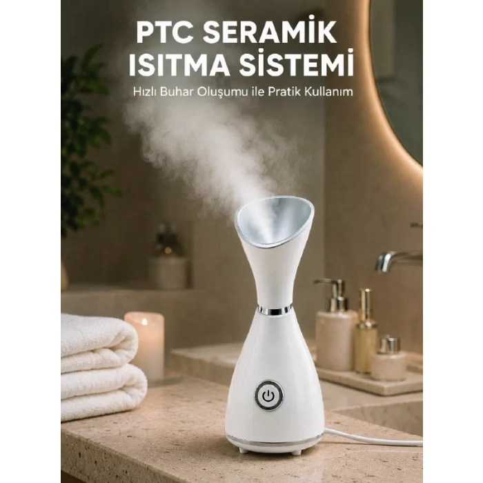 VipMarketim Nano İyonik Cilt Bakım Buhar Makinesi PTC Isıtma Sistemli