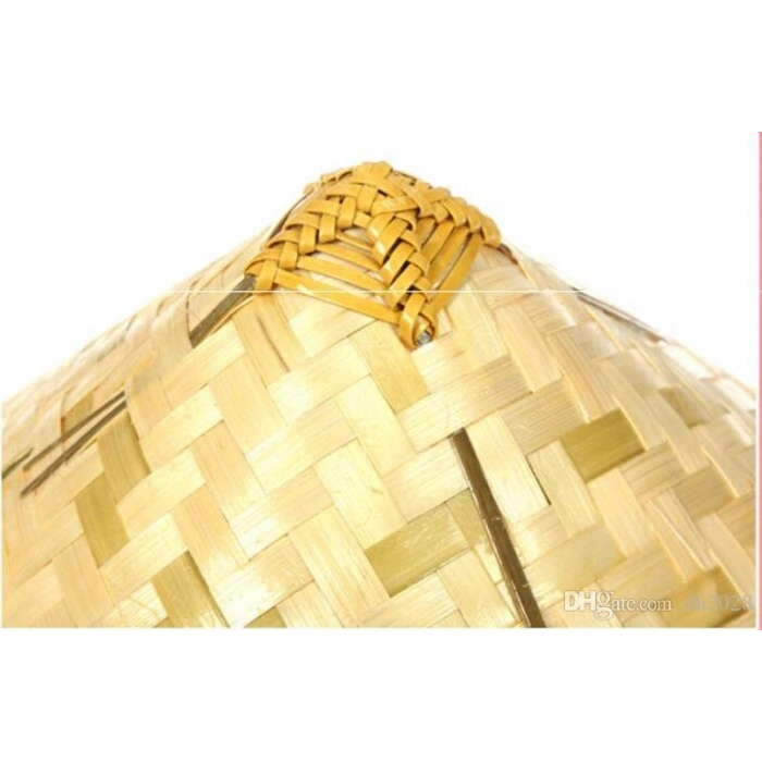 VipMarketim Naturel Renk Cambodia Kamboçyalı Vietnam Şapkası PVC Hasır