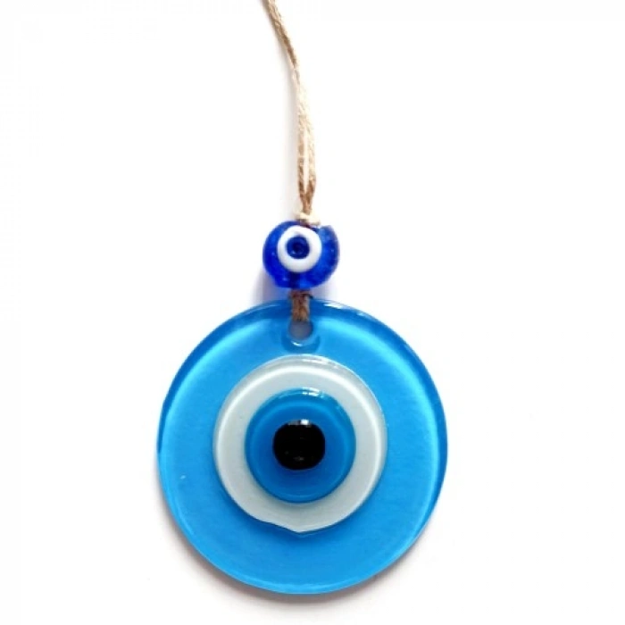 VipMarketim Nazar Boncuklu Bebek Mavisi Renginde Mini Duvar Süsü