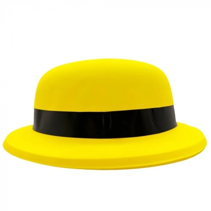 VipMarketim Neon Partisi Sarı Renk Melon Plastik Parti Şapkası