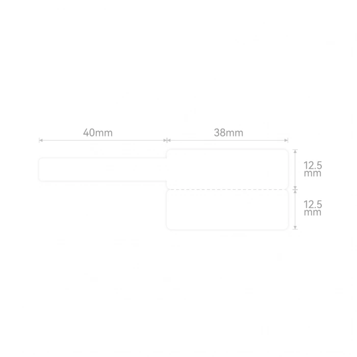 VipMarketim NIIMBOT T25 Etiket 38mm x 40mm 100 adet Beyaz Kablo için (B1B21SB3S)(1923)