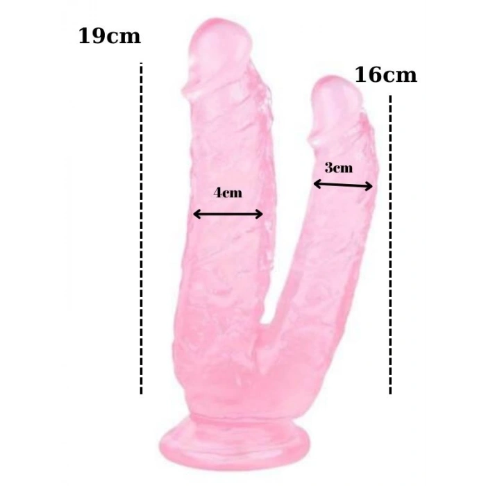VipMarketim Noctis 19cm Pembe Çiftli Dildo No:76