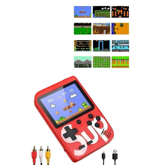 VipMarketim Nostalji Oyunlu Mini Atari Gamebox 400 Oyunlu El Atarisi