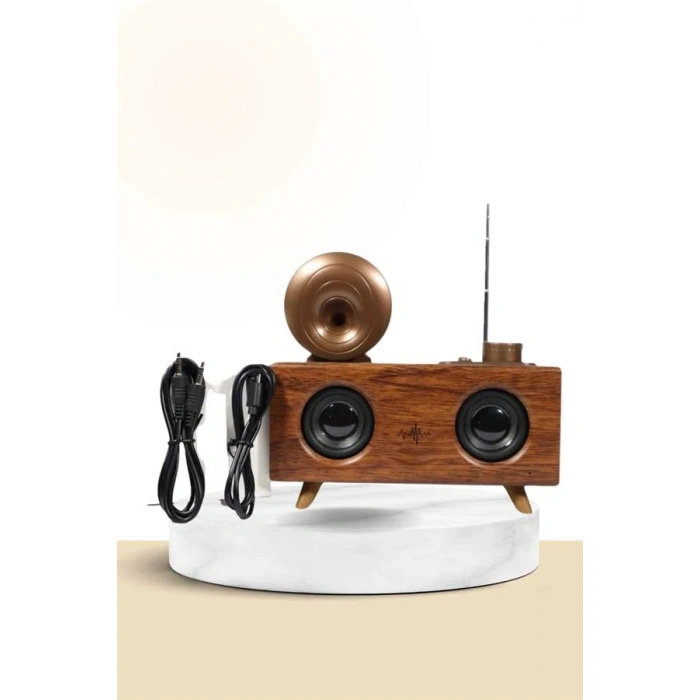 VipMarketim Nostaljik Radyo Bluetooth Bağlantılı Şarjlı Yüksek Ses Kaliteli