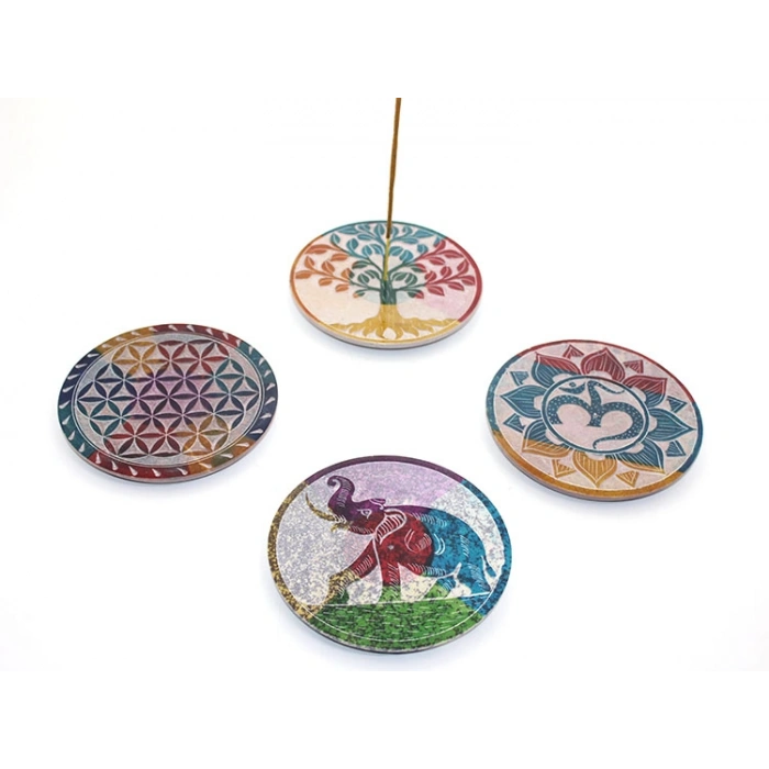 VipMarketim Obsidian Taşı Yuvarlak Tütsülük