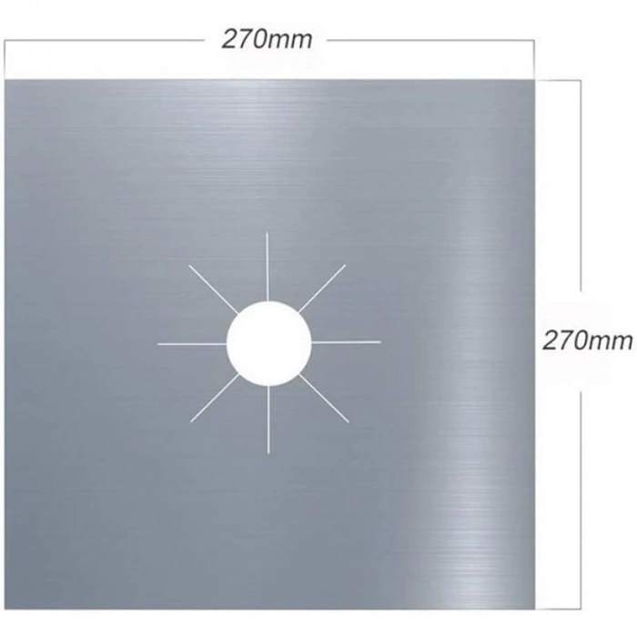VipMarketim Ocak Koruyucu Alüminyum Ped Seti 4 Adet