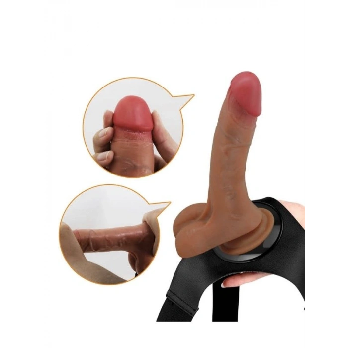 VipMarketim Oher Fışkırtmalı & Titreşimli Belden Bağlamalı Dildo Vibratör