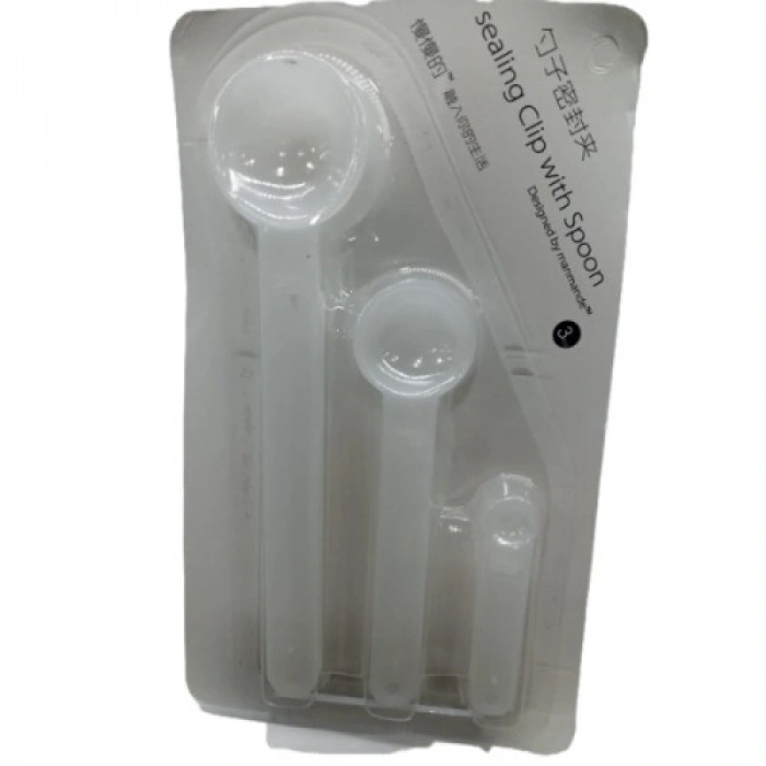VipMarketim Ölçme Kaşıklı Poşet Klipsi 3lü Paket
