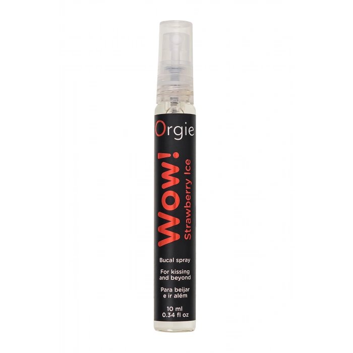 VipMarketim ORGIE WOW Strawberry Ice Blowjob – Çilek & Buz Aromalı Oral Seks Spreyi 10 ml