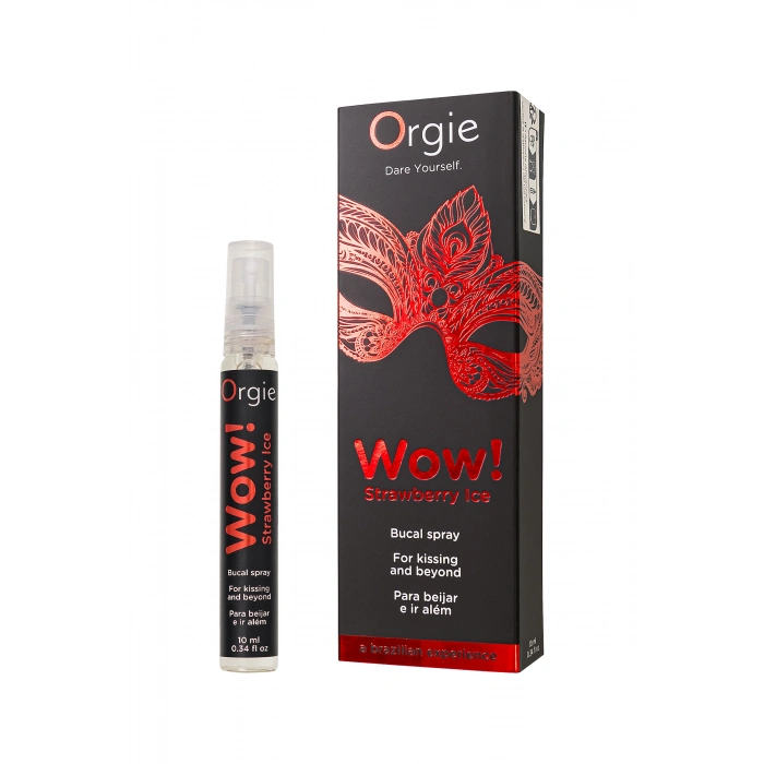 VipMarketim Orgie Wow Strawberry Ice Blowjob – Çilek & Buz Aromalı Oral Seks Spreyi 10 Ml
