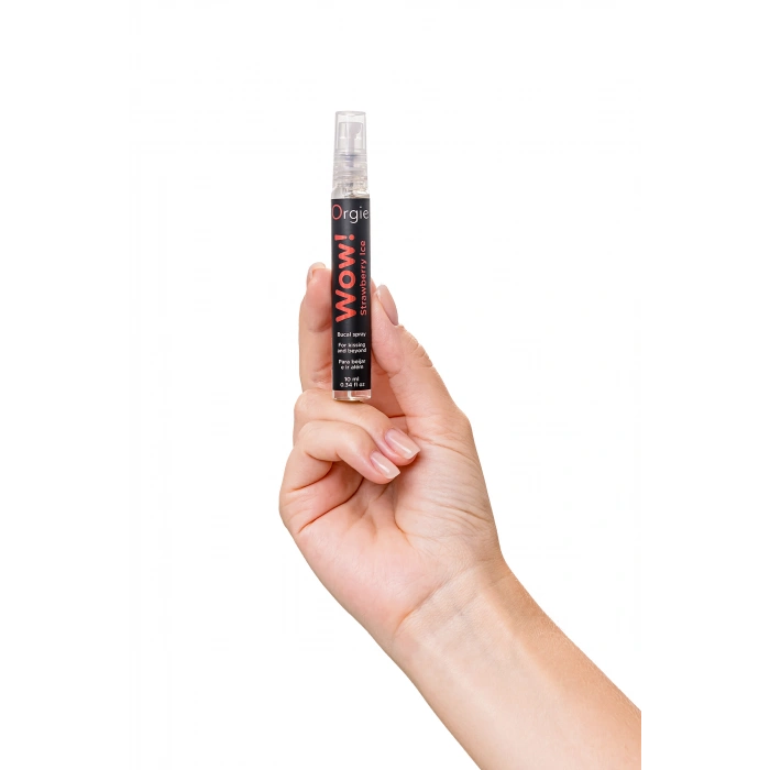 VipMarketim ORGIE WOW Strawberry Ice Blowjob – Çilek & Buz Aromalı Oral Seks Spreyi 10 ml