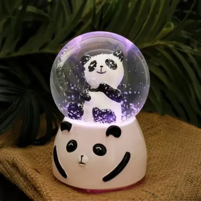 VipMarketim Orta Boy Siyah-Beyaz Panda Kar Küresi