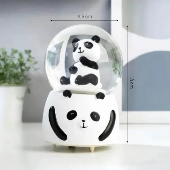 VipMarketim Orta Boy Siyah-Beyaz Panda Kar Küresi