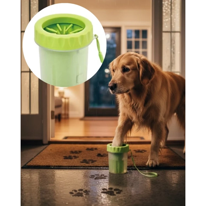 VipMarketim Orta ve Büyük Irk Köpekler İçin Pati Yıkama Kabı Pratik Hijyen Çözümü