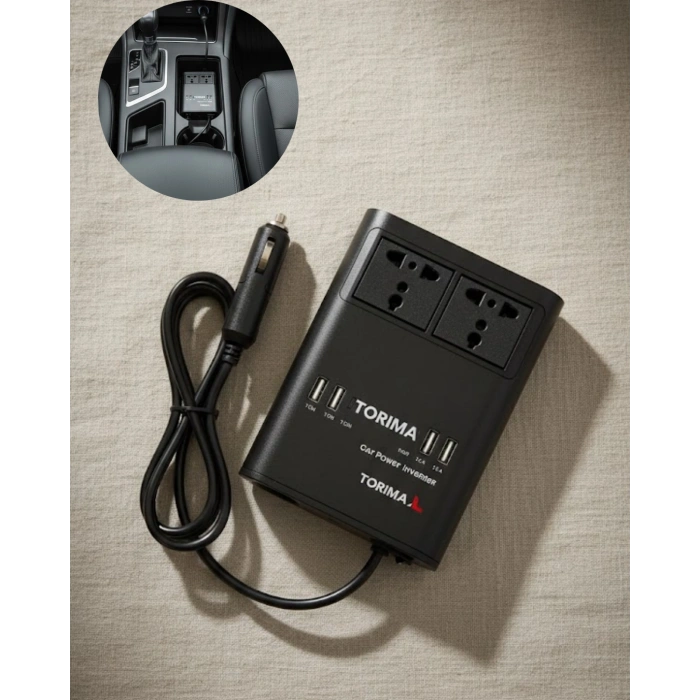 VipMarketim Oto Çakmaklık İnvertörü Çok Amaçlı 150W Elektrik Dönüştürücü