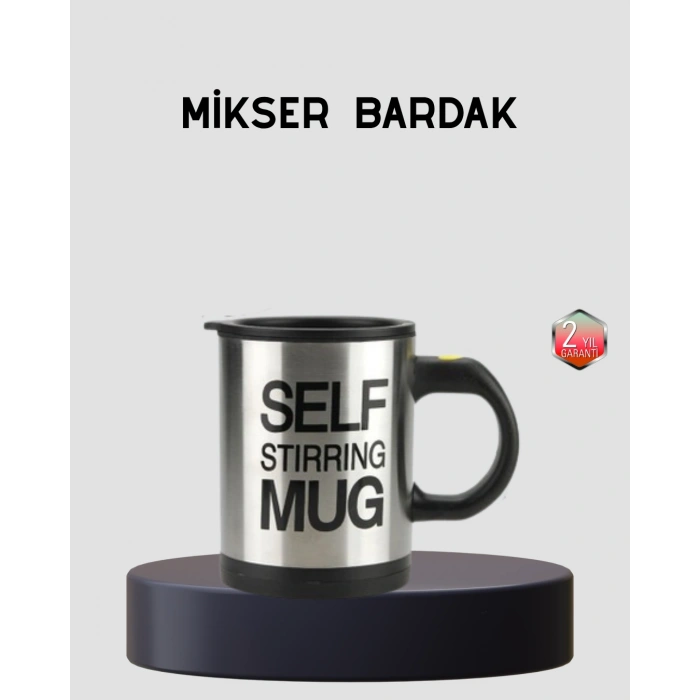 VipMarketim Otomatik Karıştıran Akıllı Kupa – Paslanmaz Çelik Isı Korumalı