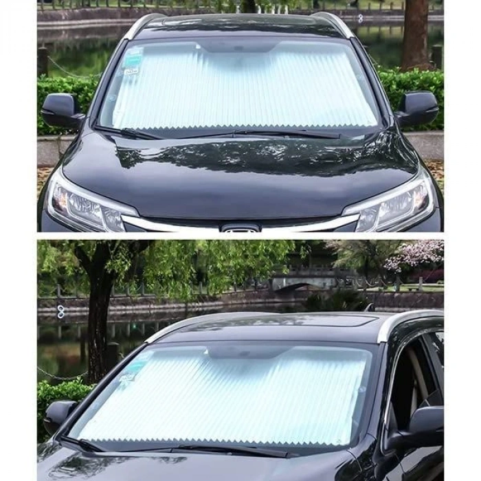 VipMarketim Otomatik Makaralı Oto Ön Cam Güneşlik