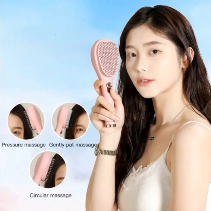 VipMarketim Otomatik Tuşlu Saç Masaj Tarağı