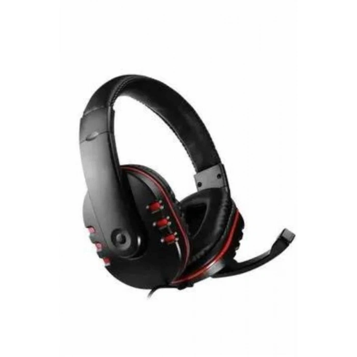 VipMarketim Oyuncu Kulaklığı Kulak Üstü Kablolu Stereo Mikrofonlu Yumuşak Kulak Yastığı