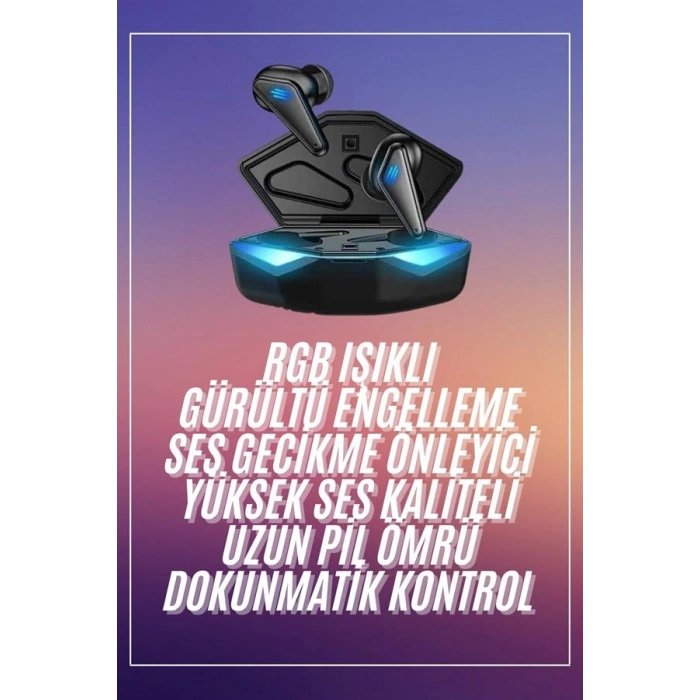 VipMarketim Oyuncu Kulaklığı Mikrofonlu Kablosuz Gaming Kulaklık Powerban Yüksek Ses Kaliteli