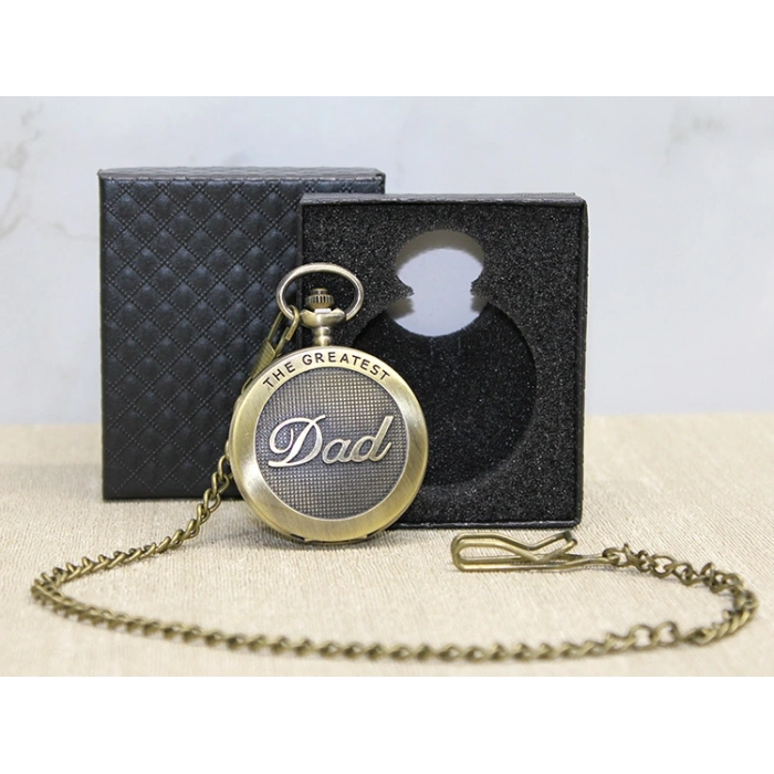 VipMarketim Özel Kutulu Dad (Baba) Tasarımlı Antik Köstekli Saat