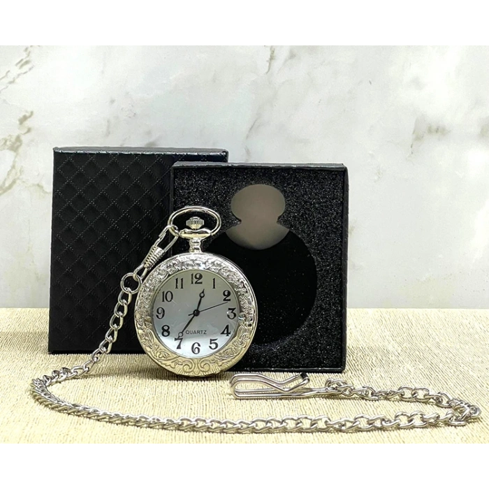 VipMarketim Özel Kutulu Gümüş Köstekli Saat