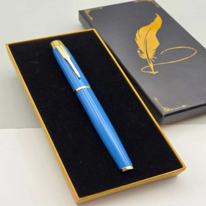 VipMarketim Özel Kutulu Turkuaz Roller Kalem