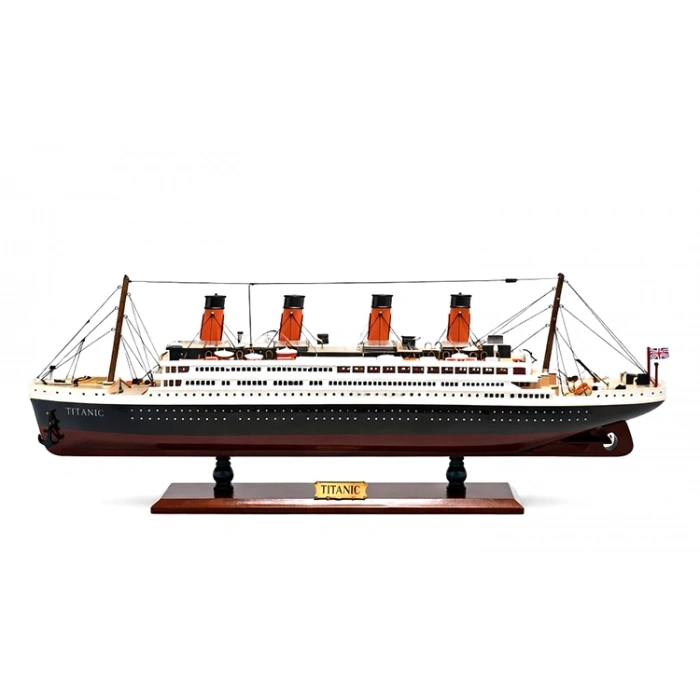VipMarketim Özel Tasarım Ahşap Işıklı Titanik Gemi - Model 2