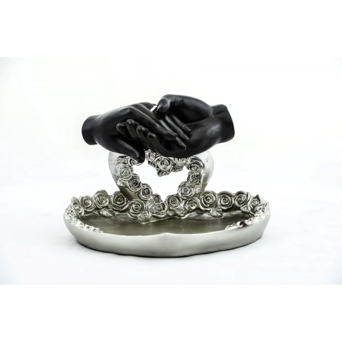 VipMarketim Özel Tasarım Kalpli Polyester Sunum Tepsisi