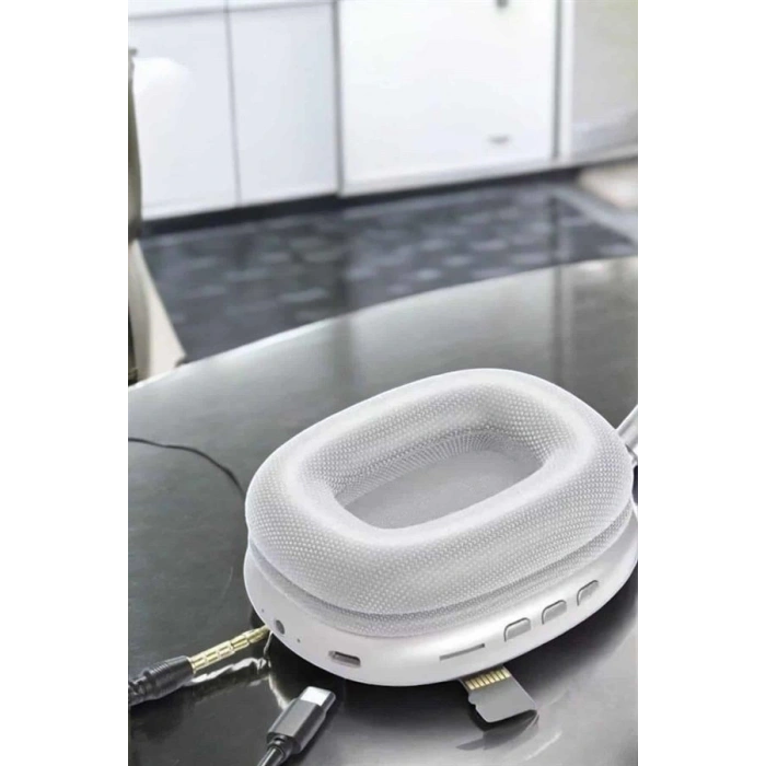 VipMarketim P9 Plus Kablosuz Kulak Üstü Bluetooth Kulaklık Beyaz Yüksek Ses Kaliteli