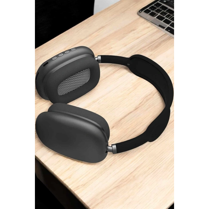 VipMarketim P9 Plus Kulaklık Siyah Bluetooth Bağlantılı Kulak Üstü Kablosuz