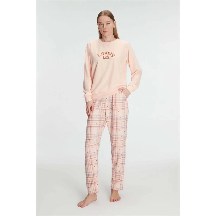 VipMarketim  Pamuklu Kışlık Uzun Kol Kadın Pijama Takım