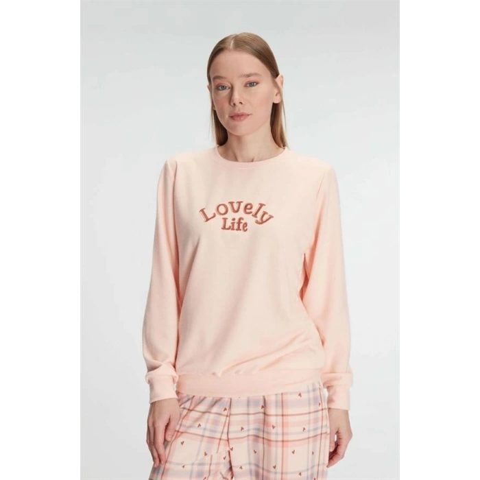 VipMarketim  Pamuklu Kışlık Uzun Kol Kadın Pijama Takım