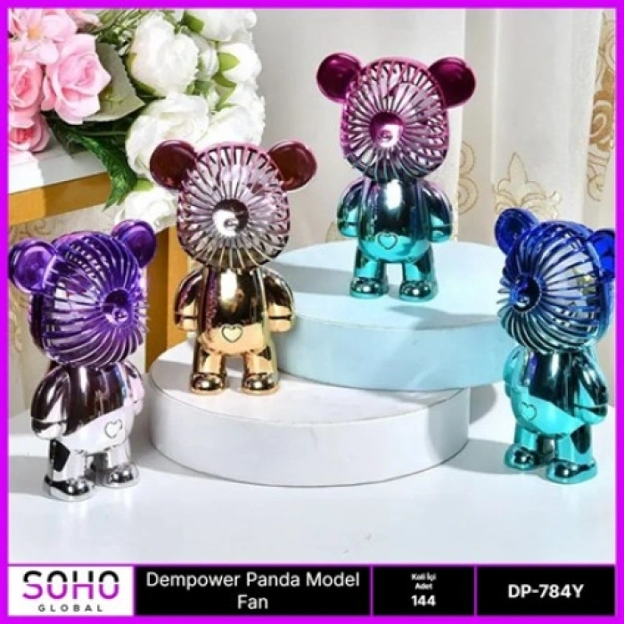 VipMarketim PANDA MODEL MİNİ FAN 3 KADEMELİ
