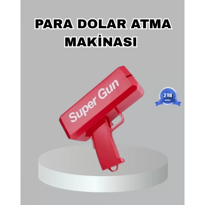 VipMarketim Para Saçma Makinesi Kırmızı Model 100’lü Para Hediyeli