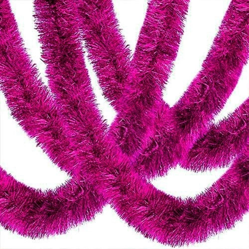 VipMarketim Parti İçin Mega Kalın Sim Süs 2 Metre Uzunluk 10 cm Genişlik Fuşya İthal