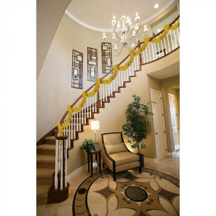 VipMarketim Parti İçin Sim Süs 2 Metre Uzunluk 8 cm Genişlik Altın Renk İthal