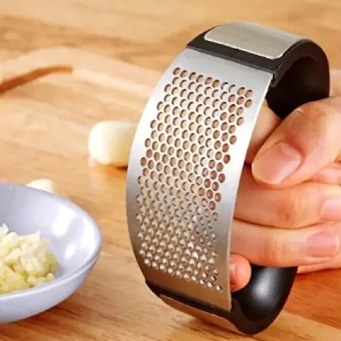 VipMarketim Paslanmaz Çelik Ergonomik Sarımsak Ezici Pres ve Doğrayıcı