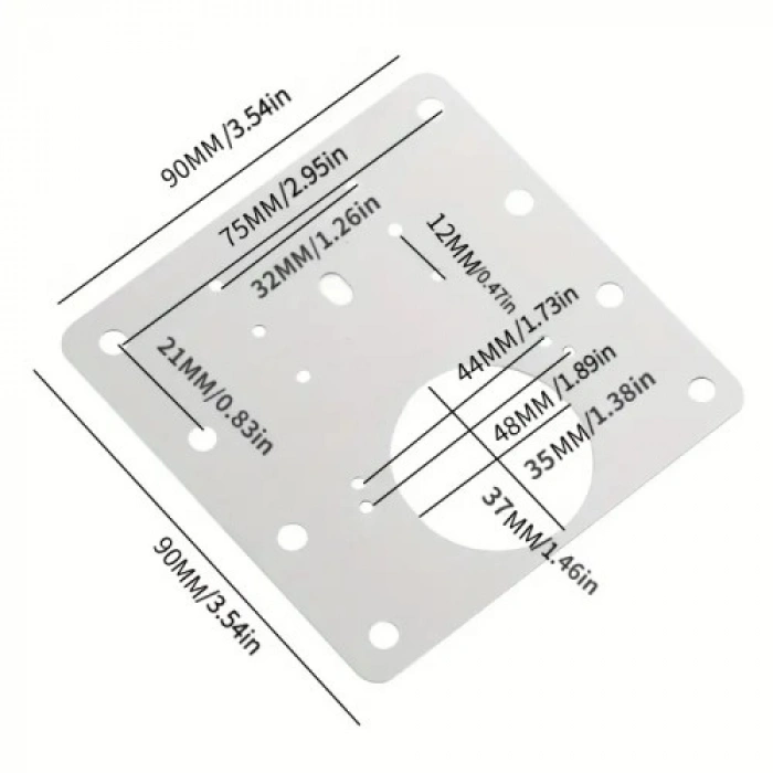 VipMarketim Paslanmaz Çelik Menteşe Onarım Plakası