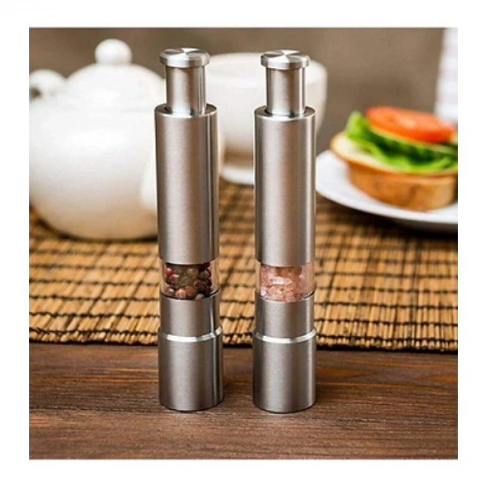 VipMarketim Paslanmaz Çelik Otomatik Basmalı Baharat Öğütücü